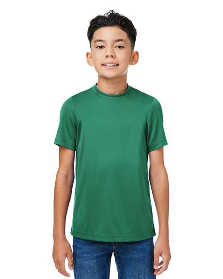 Team 365 Youth Zone Performance mesh t-shirt with a lightweight, breathable design and athletic fit. Features moisture-wicking fabric and mesh construction, perfect for sports, school, or active wear.