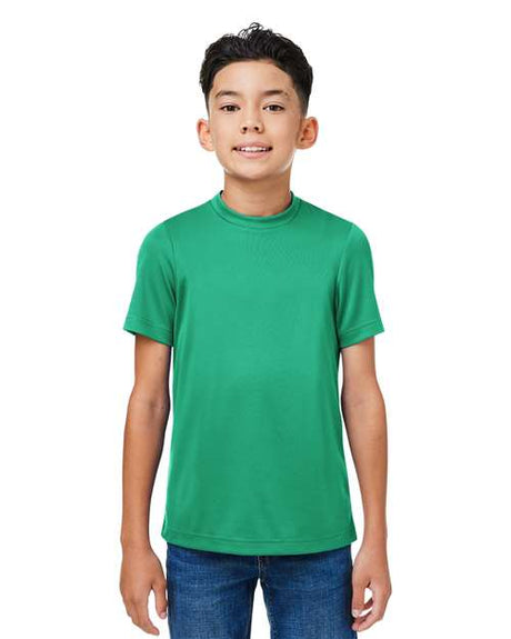 Team 365 Youth Zone Performance mesh t-shirt with a lightweight, breathable design and athletic fit. Features moisture-wicking fabric and mesh construction, perfect for sports, school, or active wear.