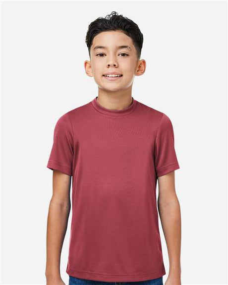 Team 365 Youth Zone Performance mesh t-shirt with a lightweight, breathable design and athletic fit. Features moisture-wicking fabric and mesh construction, perfect for sports, school, or active wear.