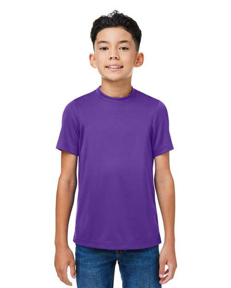 Team 365 Youth Zone Performance mesh t-shirt with a lightweight, breathable design and athletic fit. Features moisture-wicking fabric and mesh construction, perfect for sports, school, or active wear.