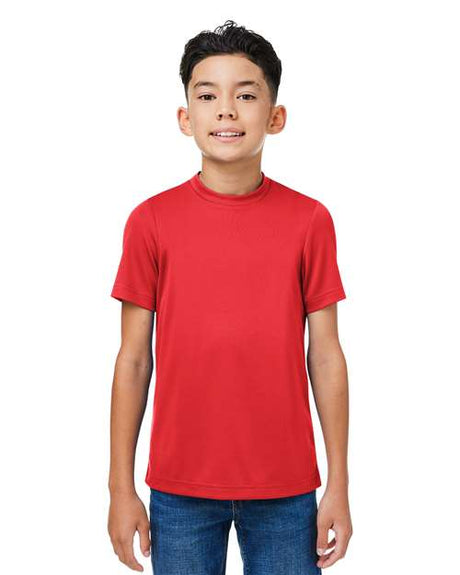 Team 365 Youth Zone Performance mesh t-shirt with a lightweight, breathable design and athletic fit. Features moisture-wicking fabric and mesh construction, perfect for sports, school, or active wear.