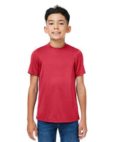 Team 365 Youth Zone Performance mesh t-shirt with a lightweight, breathable design and athletic fit. Features moisture-wicking fabric and mesh construction, perfect for sports, school, or active wear.