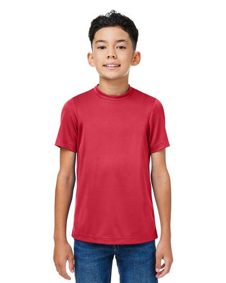 Team 365 Youth Zone Performance mesh t-shirt with a lightweight, breathable design and athletic fit. Features moisture-wicking fabric and mesh construction, perfect for sports, school, or active wear.