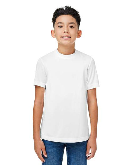 Team 365 Youth Zone Performance mesh t-shirt with a lightweight, breathable design and athletic fit. Features moisture-wicking fabric and mesh construction, perfect for sports, school, or active wear.