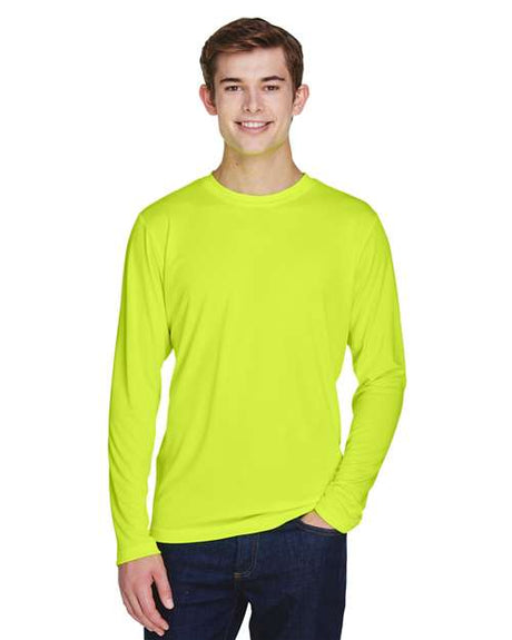 Team 365 Men’s Zone Performance long sleeve t-shirt with a lightweight, breathable design and athletic fit. Features moisture-wicking fabric, making it ideal for sports, work, or everyday active wear.