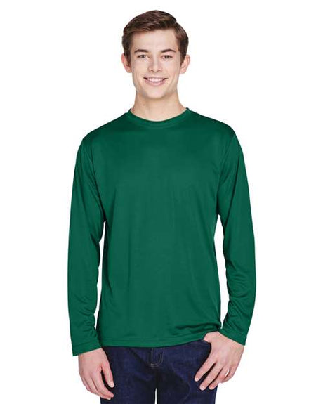 Team 365 Men’s Zone Performance long sleeve t-shirt with a lightweight, breathable design and athletic fit. Features moisture-wicking fabric, making it ideal for sports, work, or everyday active wear.