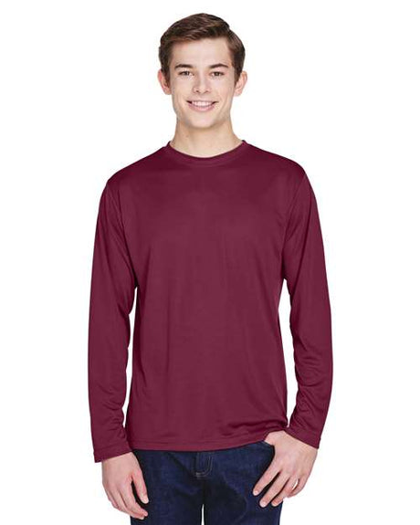 Team 365 Men’s Zone Performance long sleeve t-shirt with a lightweight, breathable design and athletic fit. Features moisture-wicking fabric, making it ideal for sports, work, or everyday active wear.