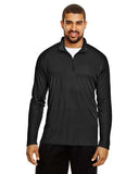Team 365 Men’s Zone Performance quarter-zip pullover with a lightweight, breathable design and athletic fit. Features moisture-wicking fabric and a zip-up collar, ideal for layering or active wear.