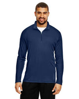 Team 365 Men’s Zone Performance quarter-zip pullover with a lightweight, breathable design and athletic fit. Features moisture-wicking fabric and a zip-up collar, ideal for layering or active wear.