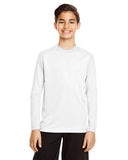 Team 365 Youth Zone Performance long sleeve t-shirt with a lightweight, breathable design and athletic fit. Features moisture-wicking fabric, making it ideal for sports, school, or everyday active wear.
