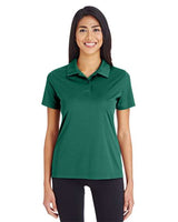 Team 365 Women’s Zone Performance polo with a sleek, athletic fit and lightweight moisture-wicking fabric. Features a classic collar and short sleeves, ideal for active wear or professional settings.