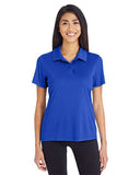 Team 365 Women’s Zone Performance polo with a sleek, athletic fit and lightweight moisture-wicking fabric. Features a classic collar and short sleeves, ideal for active wear or professional settings.