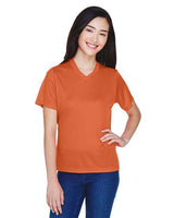 Team 365 Women’s Zone Performance t-shirt with a lightweight, breathable design and flattering athletic fit. Features moisture-wicking fabric, ideal for workouts or everyday active wear.