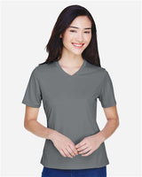 Team 365 Women’s Zone Performance t-shirt with a lightweight, breathable design and flattering athletic fit. Features moisture-wicking fabric, ideal for workouts or everyday active wear.