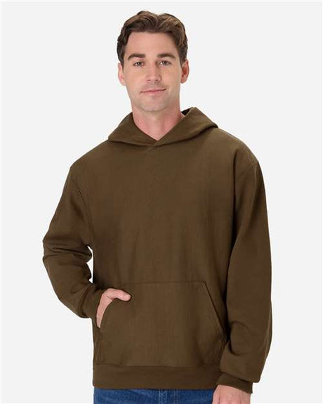 Hanes Unisex Beefy® Sweats premium heavyweight hooded sweatshirt with a cozy fleece interior and classic, relaxed fit. Features a drawstring hood and front pocket, perfect for warmth and everyday comfort.