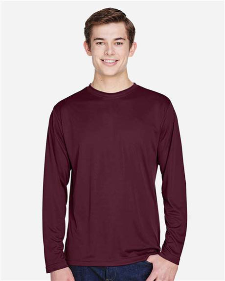 Team 365 Men’s Zone Performance long sleeve t-shirt with a lightweight, breathable design and athletic fit. Features moisture-wicking fabric, making it ideal for sports, work, or everyday active wear.