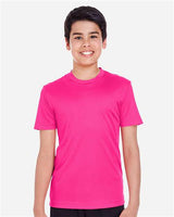 Team 365 Youth Zone Performance t-shirt with a lightweight, breathable design and athletic fit. Features moisture-wicking fabric, perfect for sports, school, or everyday active wear.