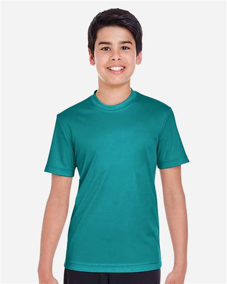 Team 365 Youth Zone Performance t-shirt with a lightweight, breathable design and athletic fit. Features moisture-wicking fabric, perfect for sports, school, or everyday active wear.