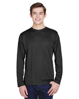 Team 365 Men’s Zone Performance long sleeve t-shirt with a lightweight, breathable design and athletic fit. Features moisture-wicking fabric, making it ideal for sports, work, or everyday active wear.