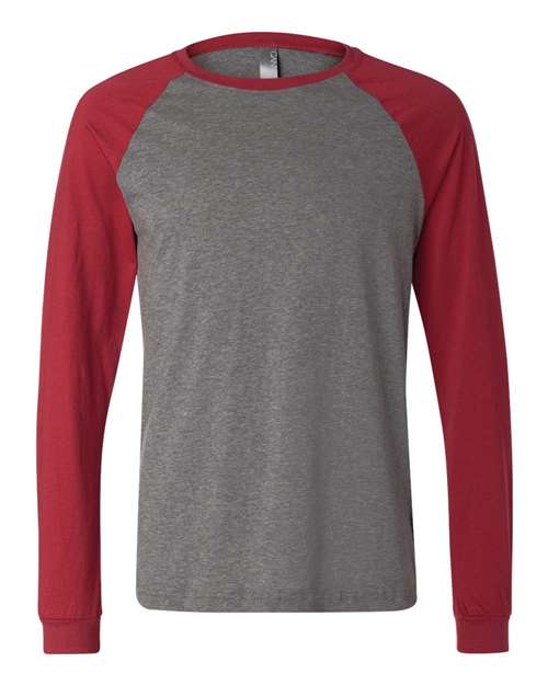 BELLA + CANVAS - Men's Long Sleeve Jersey Baseball Tee - 3000