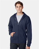 Hanes - Unisex EcoSmart® Full-Zip Hooded Sweatshirt - P180
