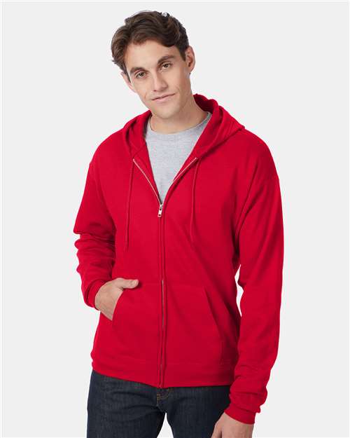 Hanes - Unisex EcoSmart® Full-Zip Hooded Sweatshirt - P180