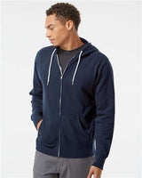 Unisex Lightweight Full-Zip Hooded Sweatshirt