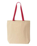 Liberty Bags - Natural Tote with Contrast-Color Handles - 8868