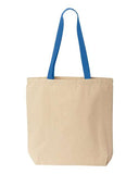 Liberty Bags - Natural Tote with Contrast-Color Handles - 8868