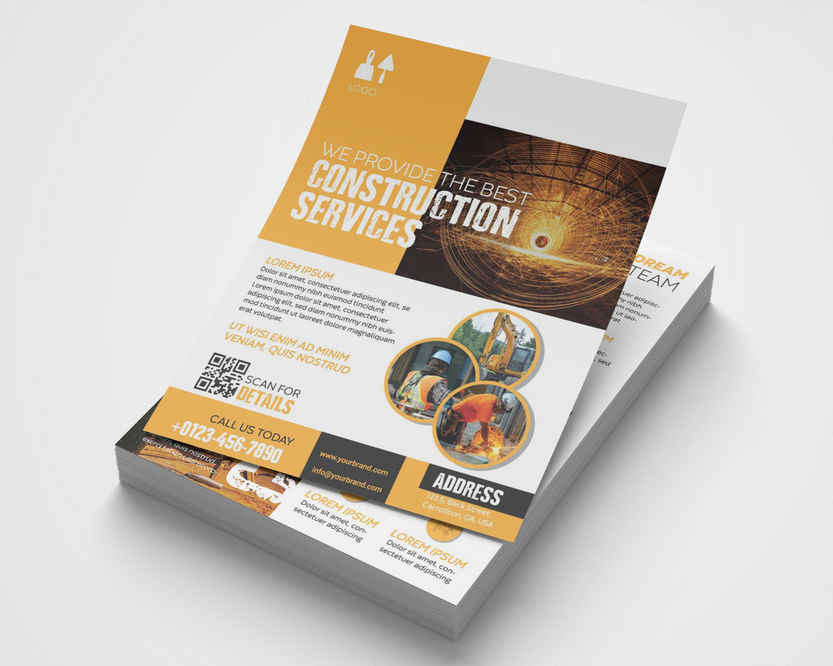 Construction Services Business Flyer