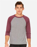 BELLA + CANVAS - Unisex Three-Quarter Sleeve Baseball Tee - 3200C