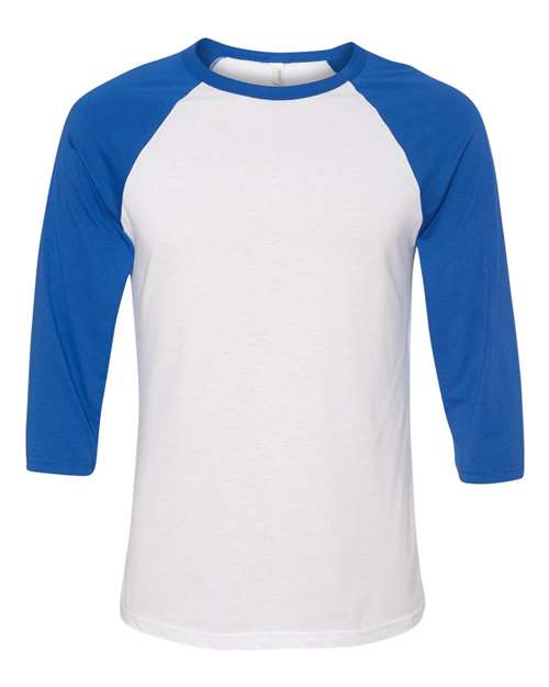 BELLA + CANVAS - Unisex Three-Quarter Sleeve Baseball Tee - 3200C
