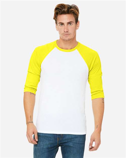 BELLA + CANVAS - Unisex Three-Quarter Sleeve Baseball Tee - 3200C