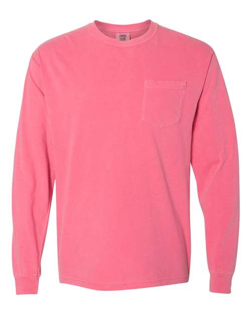 Comfort Colors - Unisex Garment-Dyed Heavyweight Long Sleeve Pocket T-Shirt - 4410
