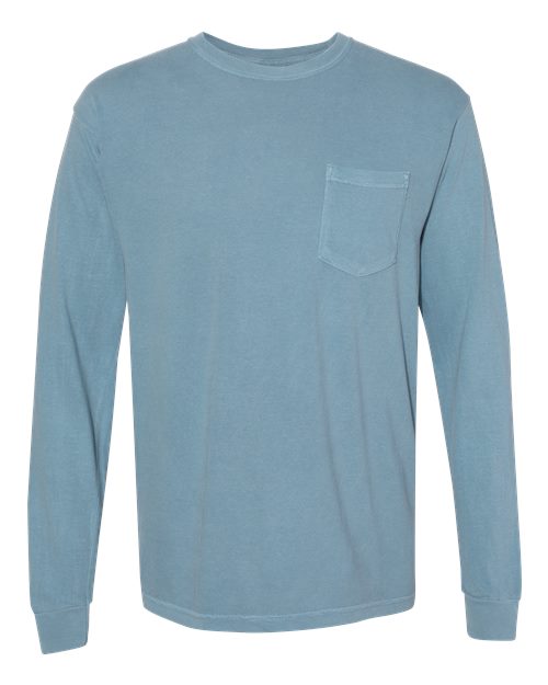 Comfort Colors - Unisex Garment-Dyed Heavyweight Long Sleeve Pocket T-Shirt - 4410