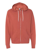 Unisex Lightweight Full-Zip Hooded Sweatshirt