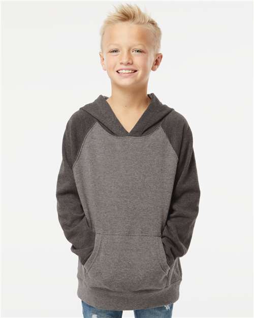 Independent Trading Co. - Youth Lightweight Special Blend Raglan Hooded Sweatshirt - PRM15YSB