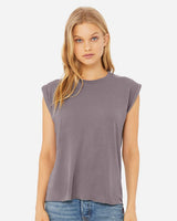 BELLA + CANVAS - Women’s Flowy Rolled Cuffs Muscle Tee - 8804