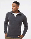J. America - Men's Triblend Quarter-Zip Sweatshirt - 8869J