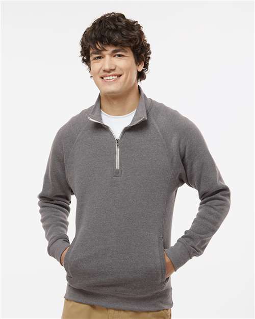 J. America - Men's Triblend Quarter-Zip Sweatshirt - 8869J