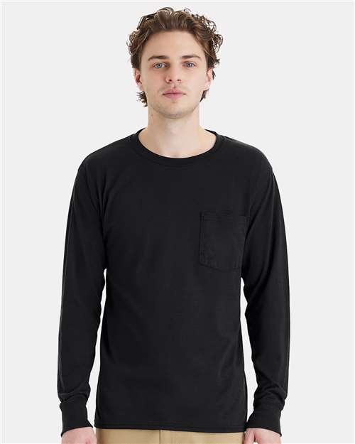 Hanes - Unisex Workwear Long Sleeve Pocket T-Shirt - W120