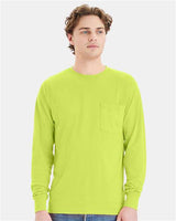 Hanes - Unisex Workwear Long Sleeve Pocket T-Shirt - W120