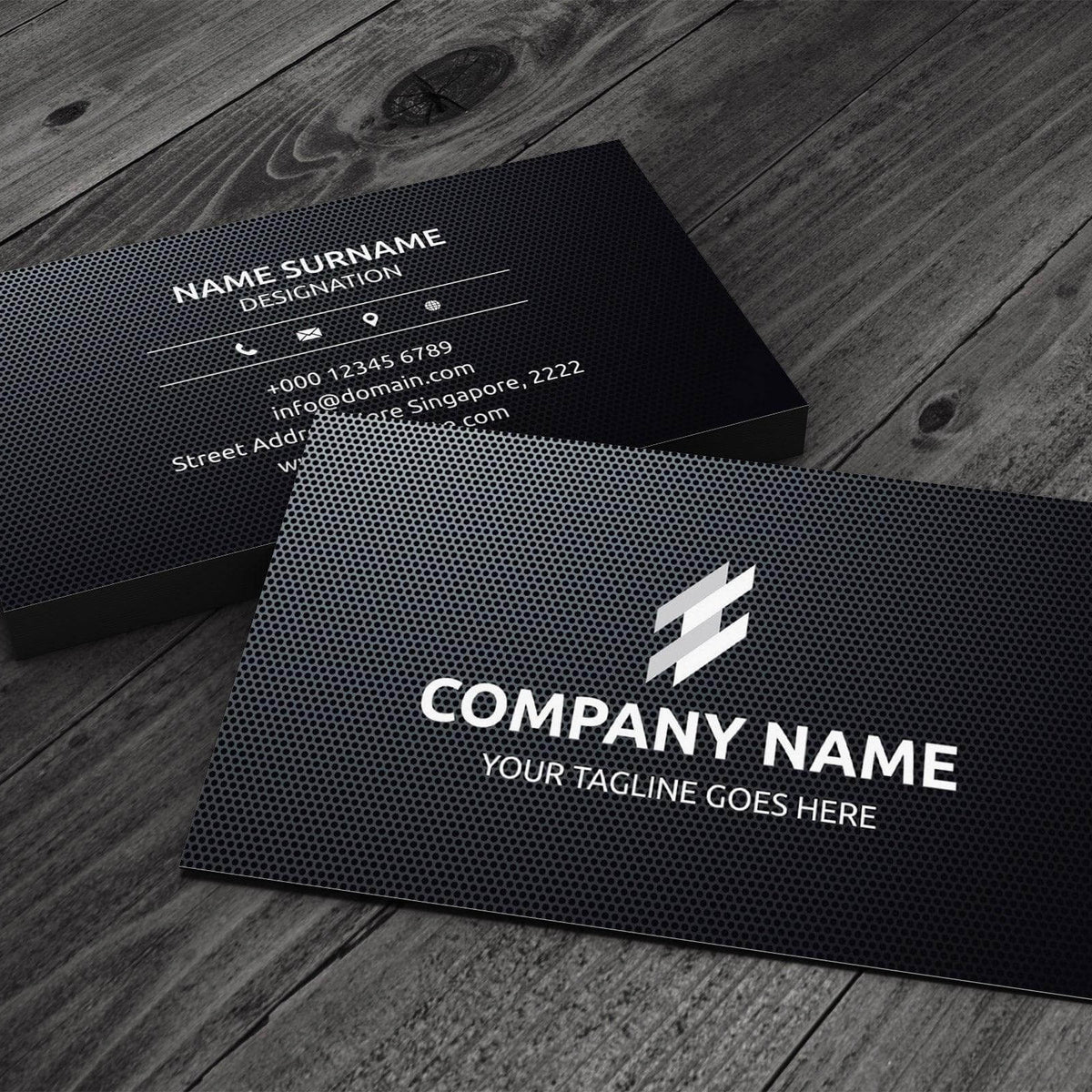 Black Textured | Go Print Plus | Single or Double Sided