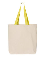 Q-Tees - 11L Canvas Tote with Contrast-Color Handles - Q4400