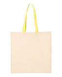 Q-Tees - Economical Tote with Contrast-Color Handles - QTB6000