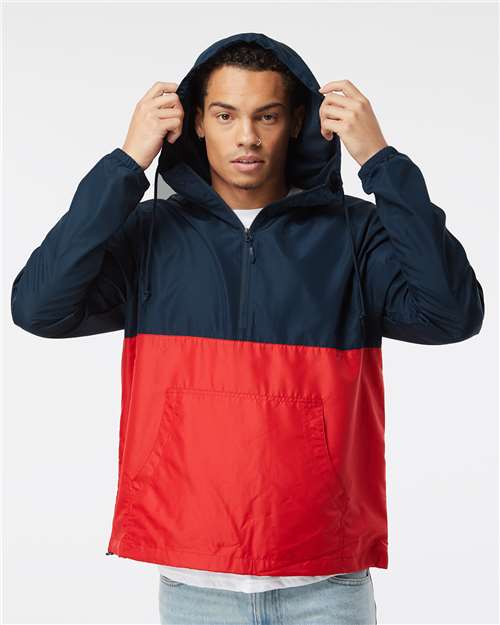 Independent Trading Co. - Unisex Lightweight Quarter-Zip Windbreaker Pullover Jacket - EXP54LWP