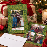 Winter Berry Botanical Personalized Christmas Photo Card