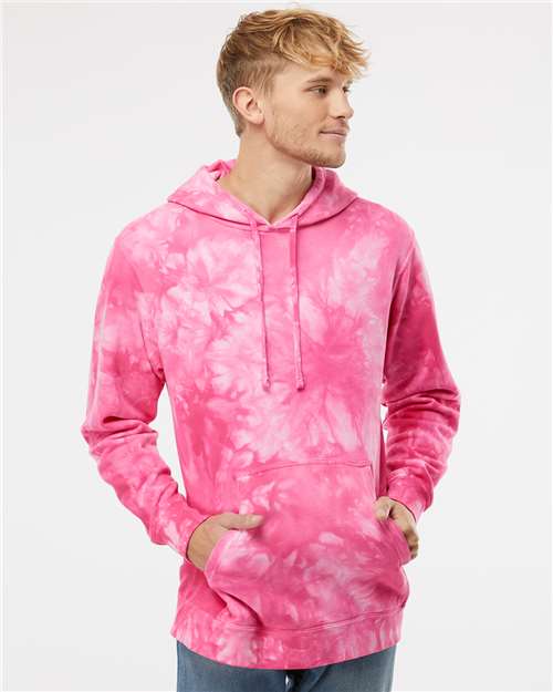 Independent Trading Co. - Unisex Midweight Tie-Dyed Hooded Sweatshirt - PRM4500TD