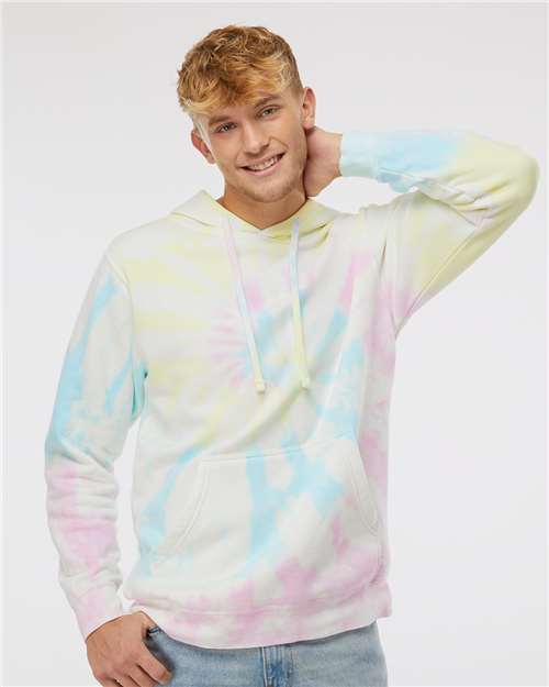 Independent Trading Co. - Unisex Midweight Tie-Dyed Hooded Sweatshirt - PRM4500TD