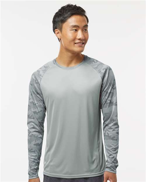 Paragon - Unisex Cayman Performance Camo Colorblocked Long Sleeve T-Shirt - 216P